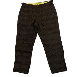 33 / Descendantof thieves boxer fit pants Men's Brown Plaid Pants